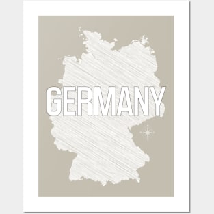 Country Wall Decor Germany Black and White Art Canvas Poster Prints Modern Style Painting Picture for Living Room Cafe Decor World Map Posters and Art